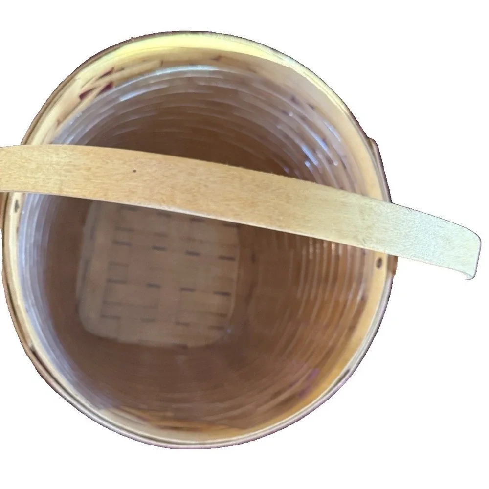 Longaberger 1998  Basket Large Round Basket  Signed 12x10  Liner Grandma Core